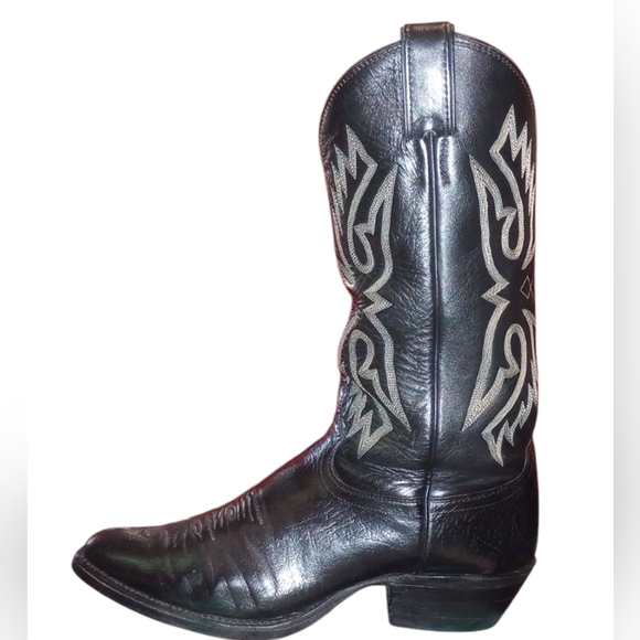 Vintage Justin Mens Leather Cowboy Boots Style 9036 Size 9D Made in U.S.A. - Picture 8 of 9